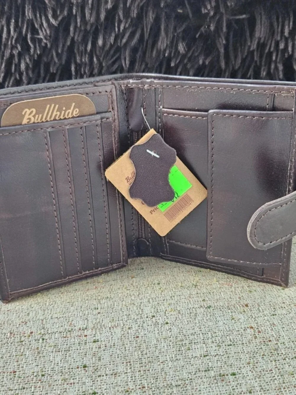 Handmade Wallet Purse Clutch Card Holder Brown Genuine Leather W/ Box & Bag